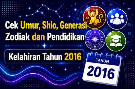 Kelahiran Tahun 2016 Umur Berapa Sekarang