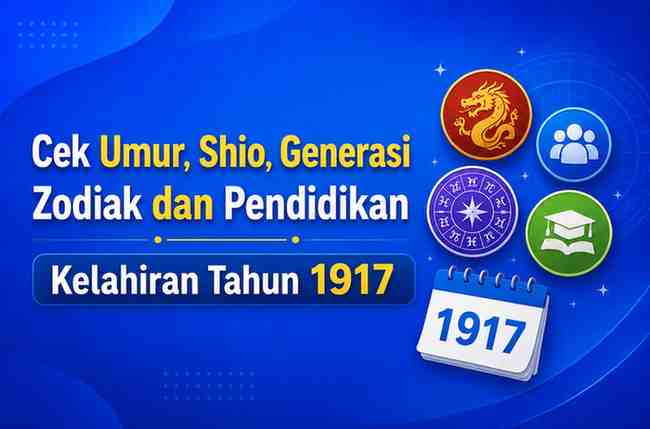 Kelahiran Tahun 1917 Umur Berapa Sekarang