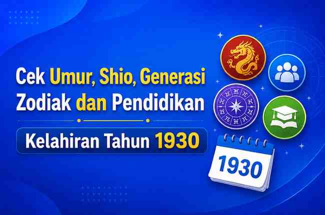 Kelahiran Tahun 1930 Umur Berapa Sekarang